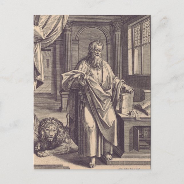 Saint Mark, Evangelist Postkarte (Vorderseite)