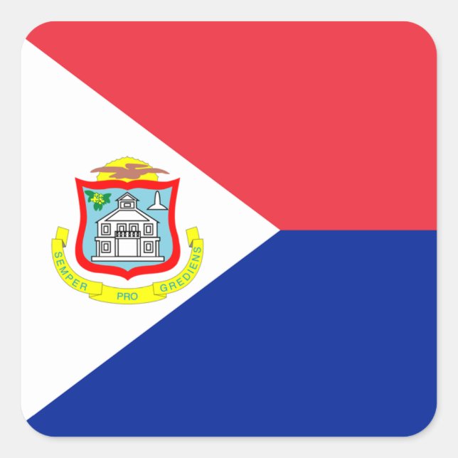Saint Martin Flag Sticker (Vorderseite)