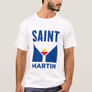 Saint Martin Flagge T-Shirt