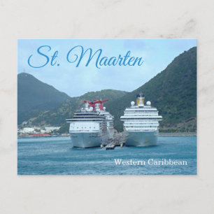 Saint Martin Maarten Kreuzfahrtschiff Reise Postkarte