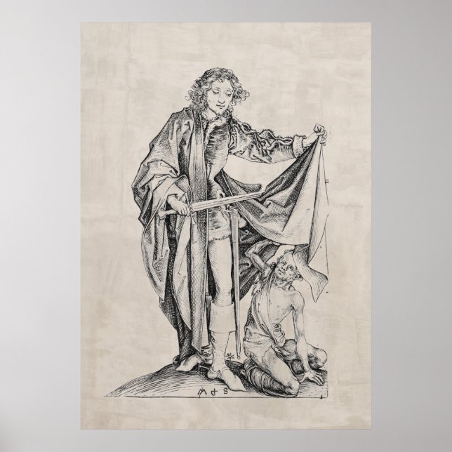 Saint Martin mit einem Beggar Poster (Vorne)