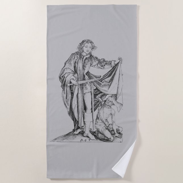 Saint Martin mit einem Beggar Strandtuch (Vorderseite)