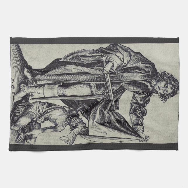 Saint Martin von Tours Geschirrtuch (Horizontal)