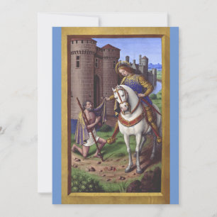 Saint Martin von Tours schneidet seinen Mantel in  Einladung