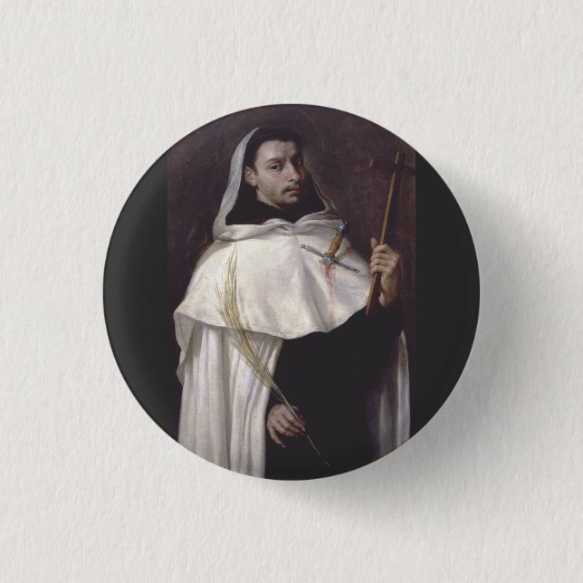 Saint Martyr Angelus von Jerusalem Button (Vorderseite)