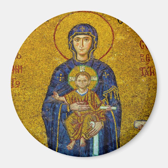 Saint Mary Byzantine Theotokos Magnet Hagia Sophia (Devant)