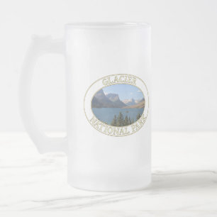 Saint Mary Lake am Glacier National Park in MT Mattglas Bierglas