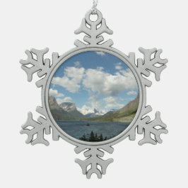 Saint Mary Lake II am Glacier National Park Schneeflocken Zinn-Ornament