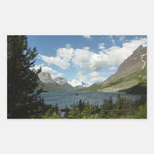Saint Mary Lake II im Glacier-Nationalpark Rechteckiger Aufkleber