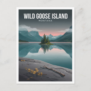 Saint Mary Lake und Wild Goose Island Montana Postkarte