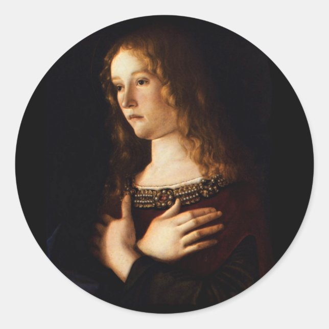 Saint Mary Magdalene - Bellini Runder Aufkleber (Vorderseite)
