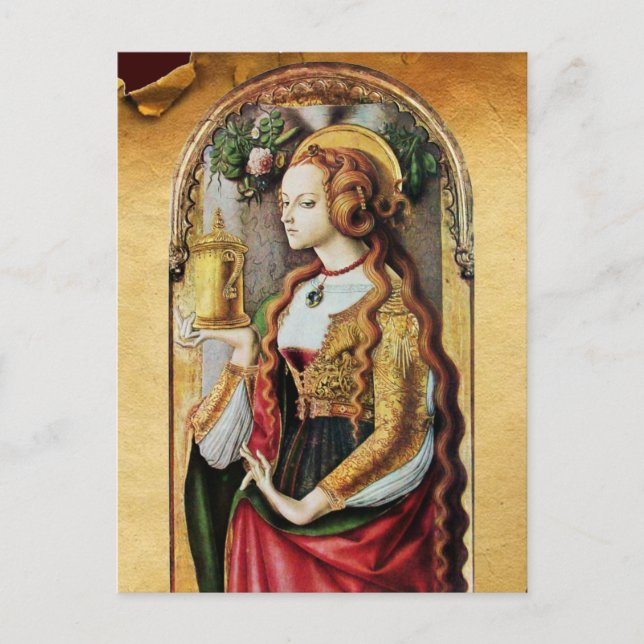 SAINT MARY MAGDALENE Parchment Postkarte (Vorderseite)