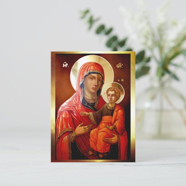 Saint Mary Teotokos Postkarte (Stehend Vorderseite)