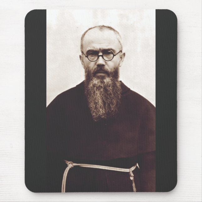 Saint Maximilian Kolbe polnischer katholischer Pri Mousepad (Vorne)