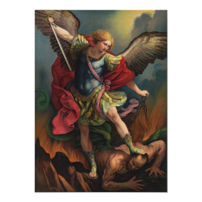 Saint Micahel der Erzengel Fotodruck (Vorne)