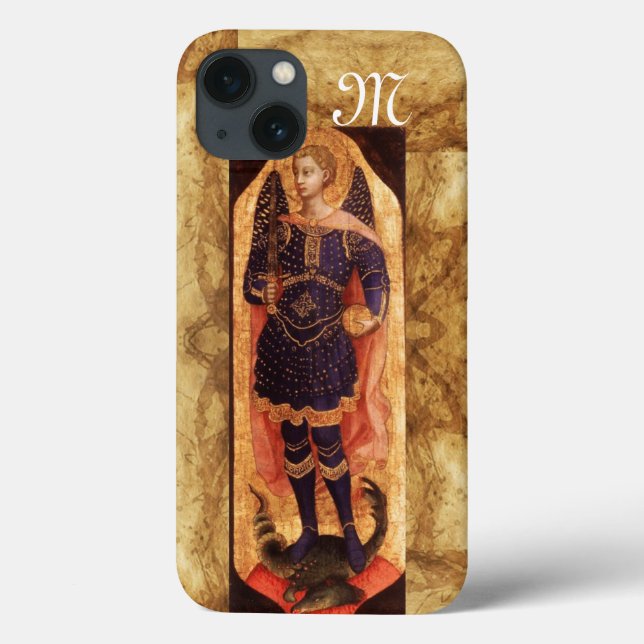 SAINT MICHAEL ARCHANGEL MIT DRAGON-Monogramm Case-Mate iPhone Hülle (Rückseite)