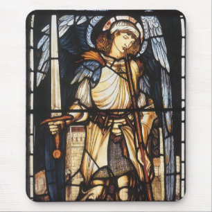 Saint Michael by Sir Edward Coley Burne-Jones Mousepad