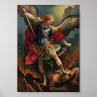 Saint Michael, das kleine Poster des Erzengels