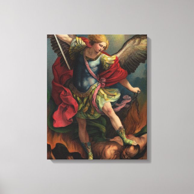 Saint Michael der Erzengel Leinwanddruck (Vorderseite)