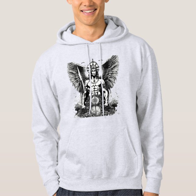 Saint Michael: Esoteric Guardian-Design Hoodie (Vorderseite)