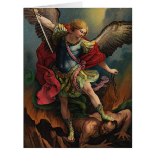 Saint Michael l'Archange Grande carte de voeux