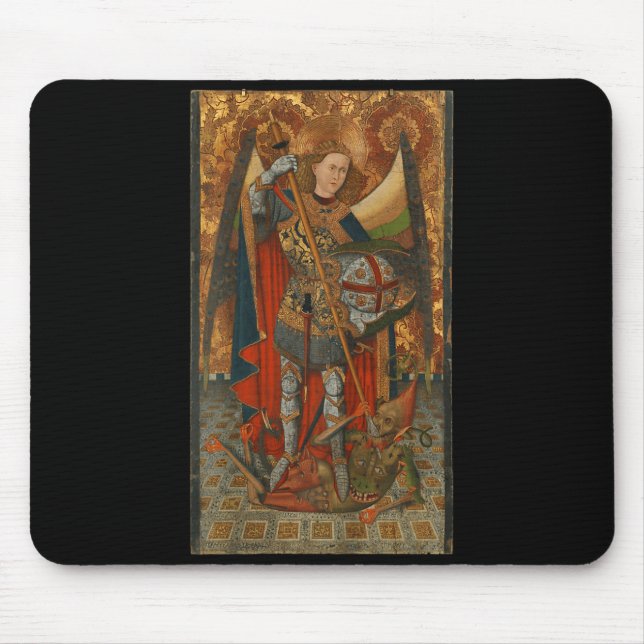 Saint Michael The Archangel Defeating Satan Christ Mousepad (Vorne)