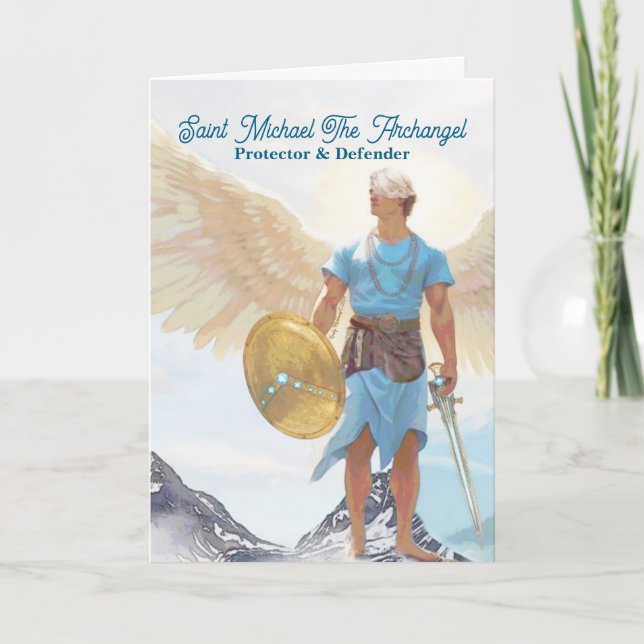 Saint Michael the Archangel Protection Gruß Karte (Vorderseite)