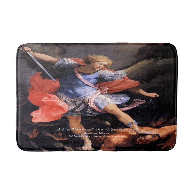 Saint Michael The Archangel Quis ut Deus Badematte (Vorderseite)