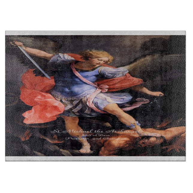Saint Michael The Archangel Quis ut Deus Schneidebrett (Vorderseite)