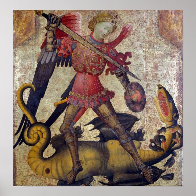 Saint Michael und der Drache Poster (Vorne)