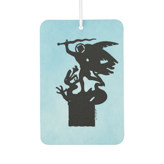 Saint Michael und Dragon Autolufterfrischer (Vorderseite)