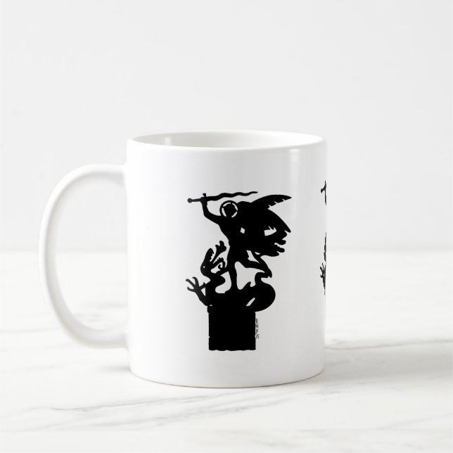 Saint Michael und Dragon Kaffeetasse (Links)