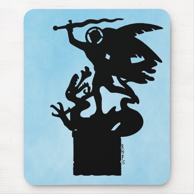 Saint Michael und Dragon Mousepad (Vorne)