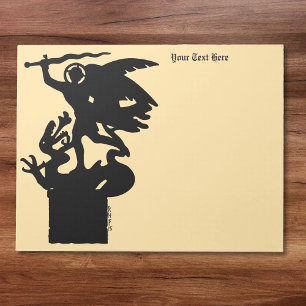 Saint Michael und Dragon Notizblock