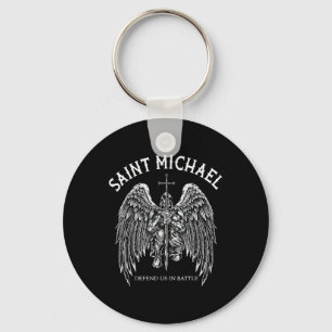 Saint Michael verteidigt uns im Kampf Schlüsselanhänger