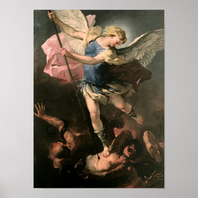 Saint Michael von Giordano Poster (Vorne)