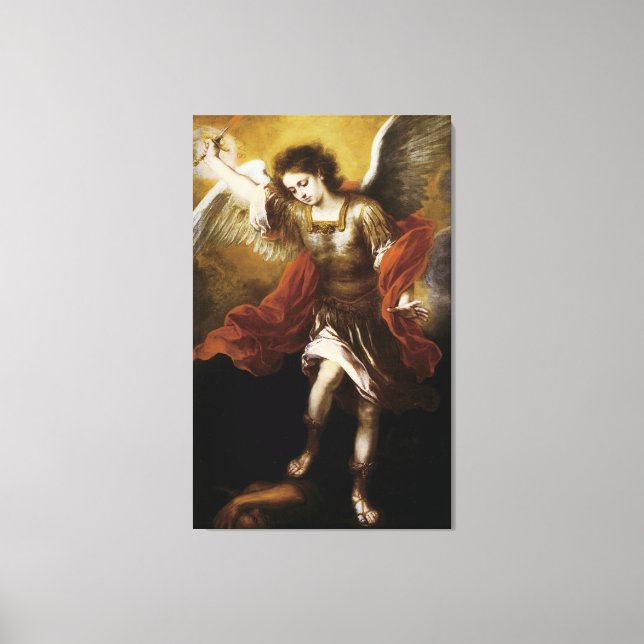 Saint Michael von Murillo Leinwanddruck (Vorderseite)