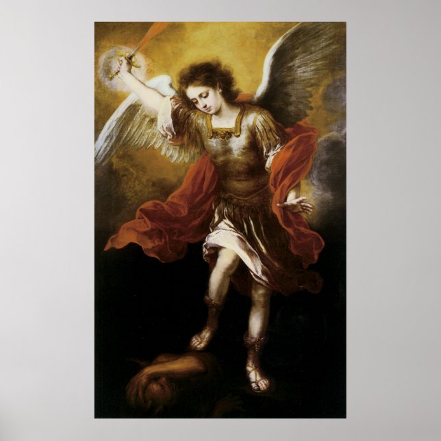 Saint Michael von Murillo Poster (Vorne)