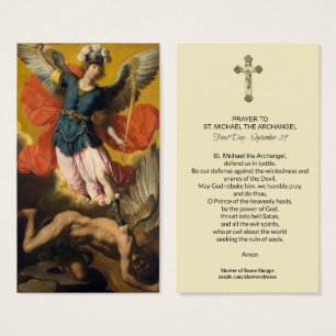 Saint Michel l'Archange Prière Carte Sainte