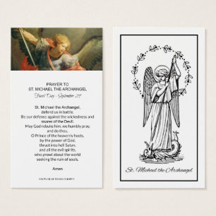 Saint Michel l'Archange Prière Carte Sainte