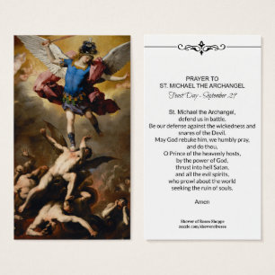 Saint Michel l'Archange Prière Carte Sainte