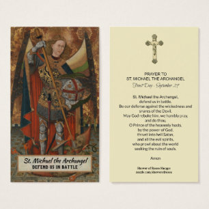 Saint Michel l'Archange Prière Carte Sainte