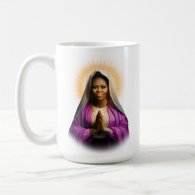 Saint Michelle Obama Gebet Kaffeetasse (Links)