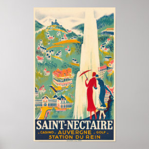 Saint-Nectaire France Poster vintage