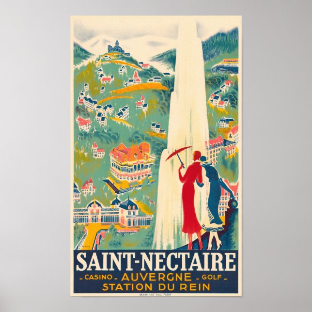 Saint-Nectaire France Vintage Poster (Vorne)