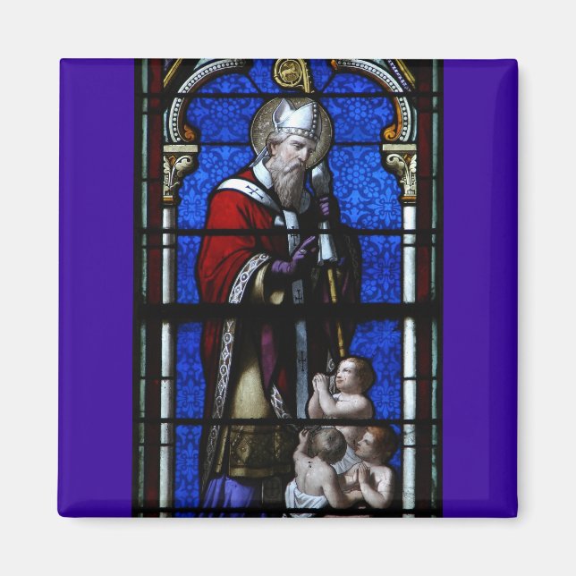 Saint Nicholas Blessings Festglas Magnet (Vorne)