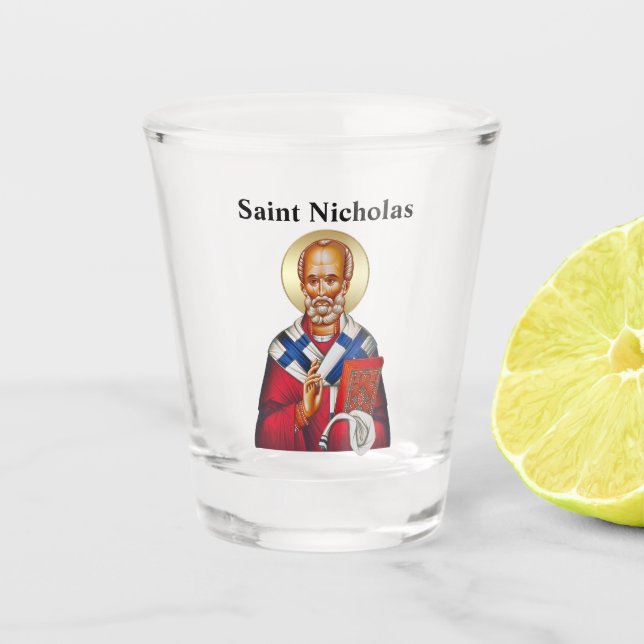 Saint Nicholas Keychain eng Schnapsglas (Vorderseite)