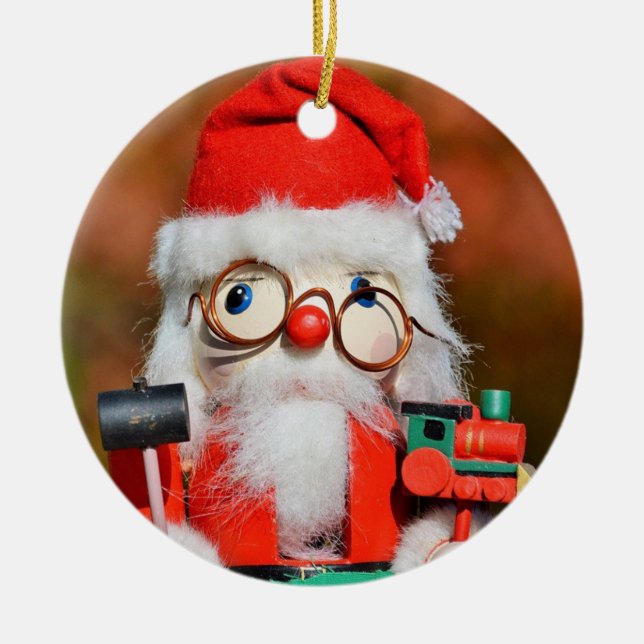 Saint Nicholas Santa Claus Nutcracker Keramik Ornament (Vorne)