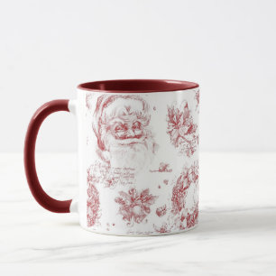 Saint Nicholas Weihnachten Französisches Land Rot Tasse