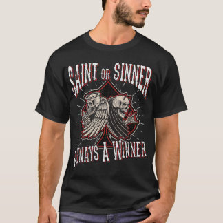 Saint oder Sinner Vintag Retro Rock'n'Roll Tattoo  T-Shirt